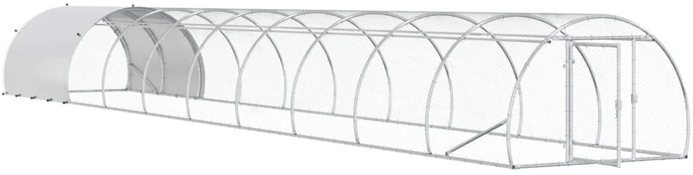 Vištų būdas Sidabrinė 1000 x 150 x 100 cm Galvanizuotas plienas