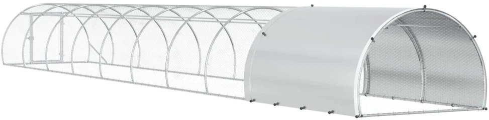 Vištų būdas Sidabrinė 1000 x 150 x 100 cm Galvanizuotas plienas