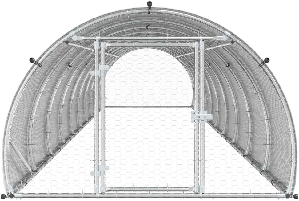 Vištų būdas Sidabrinė 1000 x 150 x 100 cm Galvanizuotas plienas