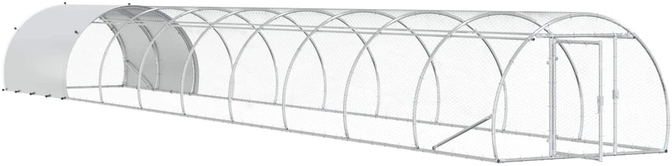 Vištų būdas Sidabrinė 1000 x 150 x 100 cm Galvanizuotas plienas