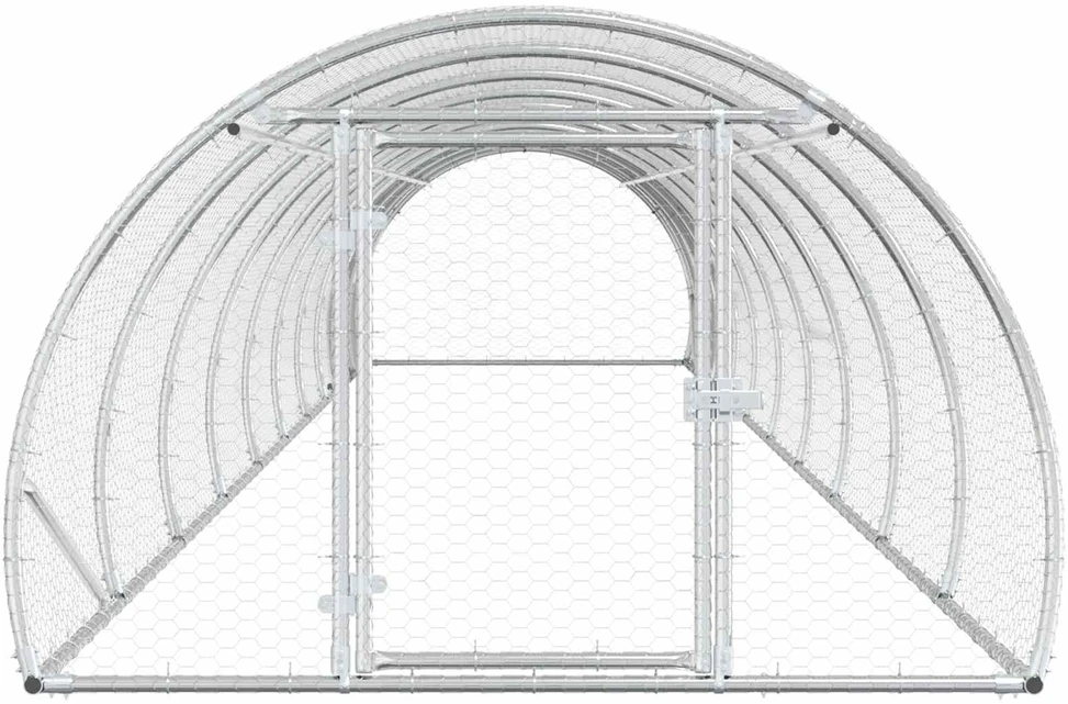 Vištų būdas Sidabrinė 1000 x 150 x 100 cm Galvanizuotas plienas