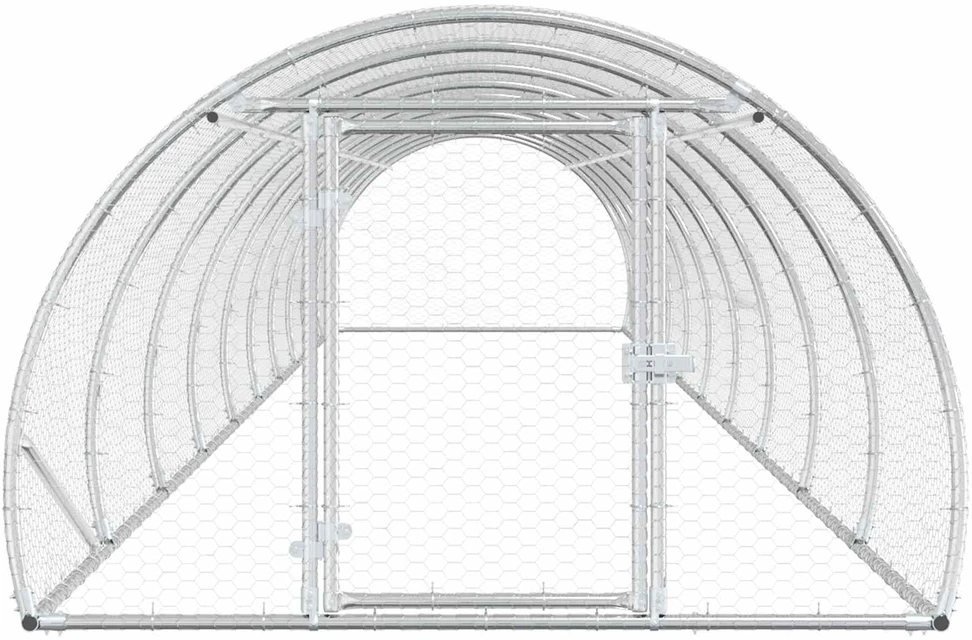 Vištų būdas Sidabrinė 1000 x 150 x 100 cm Galvanizuotas plienas