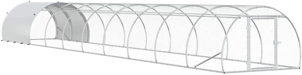 Vištų būdas Sidabrinė 1000 x 150 x 100 cm Galvanizuotas plienas