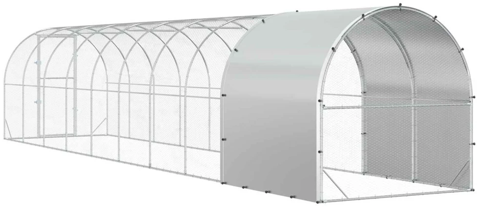 Vištų būdas Sidabrinė 1000 x 200 x 200 cm Galvanizuotas plienas