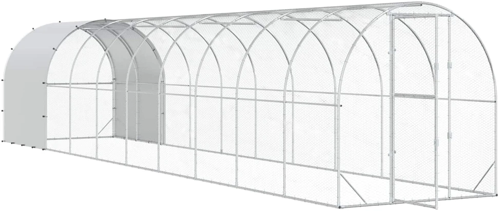 Vištų būdas Sidabrinė 1000 x 200 x 200 cm Galvanizuotas plienas