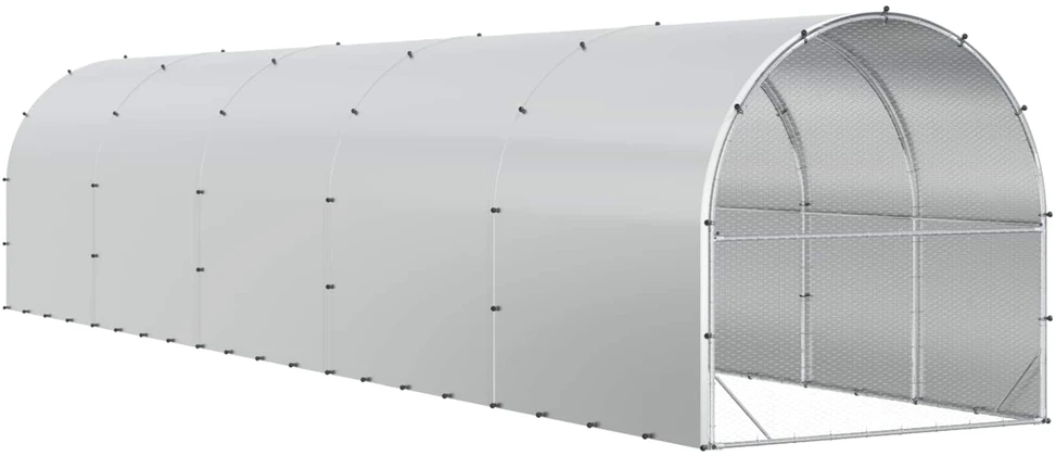Vištų būdas Sidabrinė 1000 x 200 x 200 cm Galvanizuotas plienas