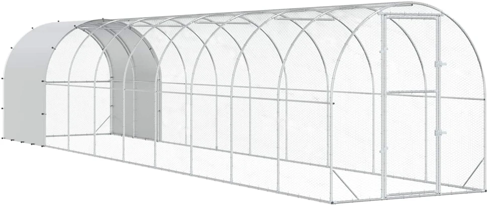 Vištų būdas Sidabrinė 1000 x 200 x 200 cm Galvanizuotas plienas