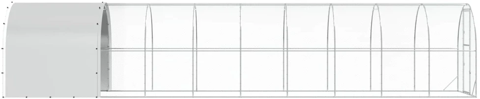 Vištų būdas Sidabrinė 1000 x 200 x 200 cm Galvanizuotas plienas