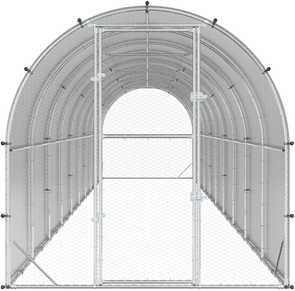 Vištų būdas Sidabrinė 1000 x 200 x 200 cm Galvanizuotas plienas