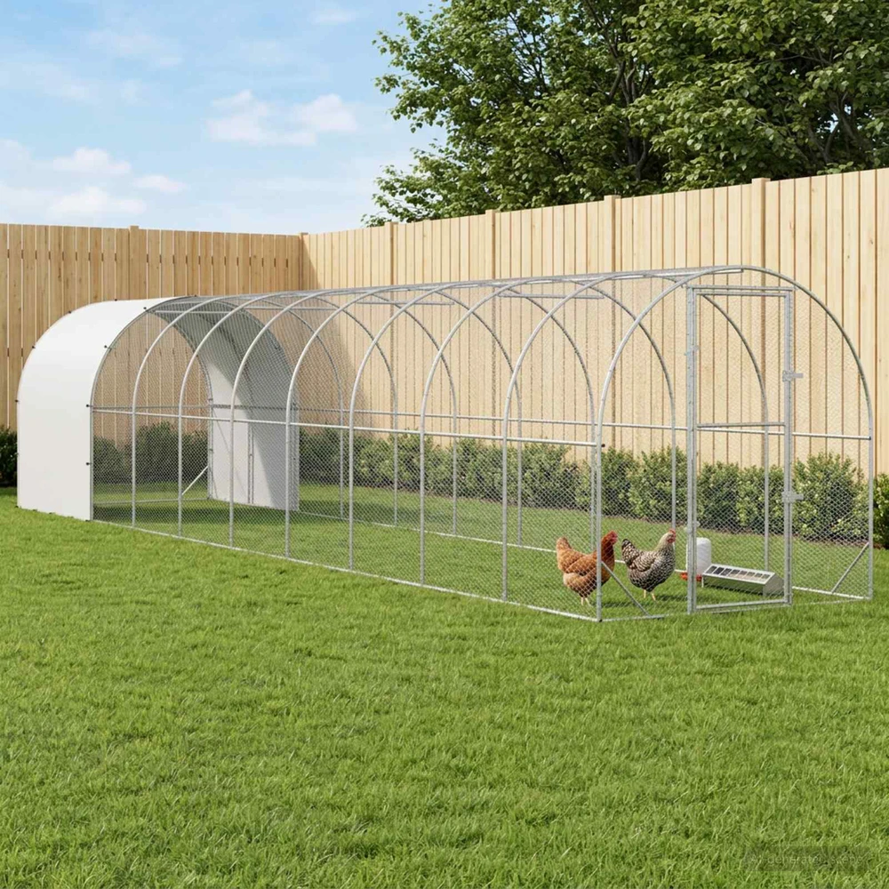 Vištų būdas Sidabrinė 1000 x 200 x 200 cm Galvanizuotas plienas