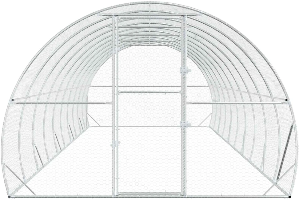 Vištų būdas Sidabrinė 1000 x 300 x 200 cm Galvanizuotas plienas