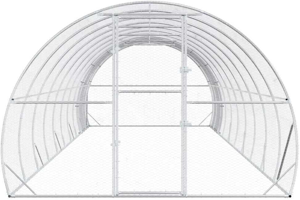 Vištų būdas Sidabrinė 1000 x 300 x 200 cm Galvanizuotas plienas
