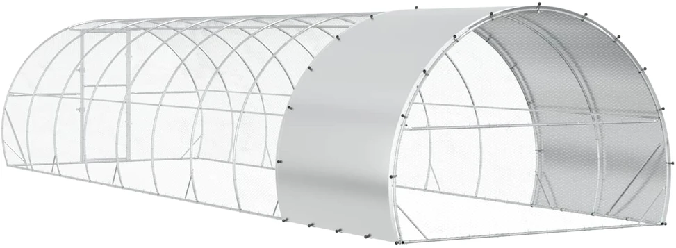 Vištų būdas Sidabrinė 1000 x 300 x 200 cm Galvanizuotas plienas