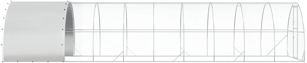 Vištų būdas Sidabrinė 1000 x 300 x 200 cm Galvanizuotas plienas