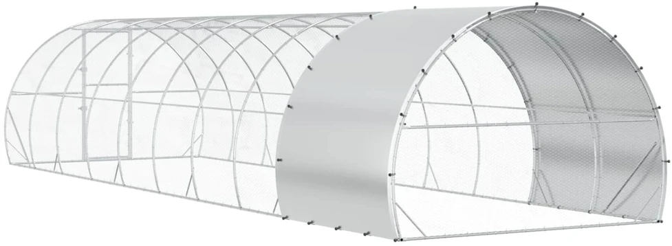 Vištų būdas Sidabrinė 1000 x 300 x 200 cm Galvanizuotas plienas