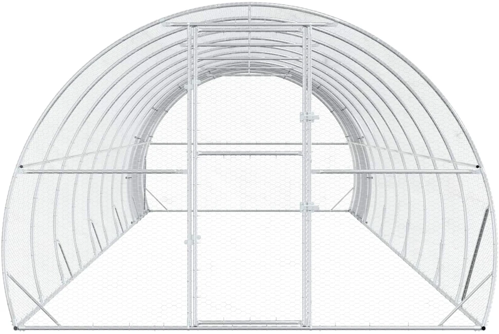 Vištų būdas Sidabrinė 1000 x 300 x 200 cm Galvanizuotas plienas