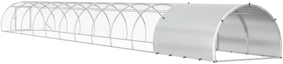 Vištų būdas Sidabrinė 1200 x 150 x 100 cm Galvanizuotas plienas