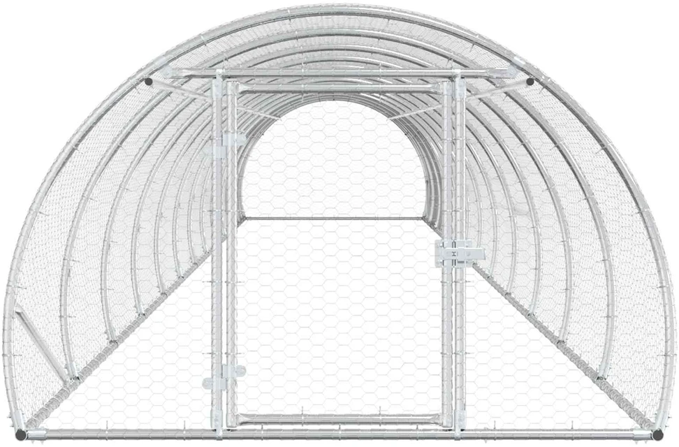 Vištų būdas Sidabrinė 1200 x 150 x 100 cm Galvanizuotas plienas