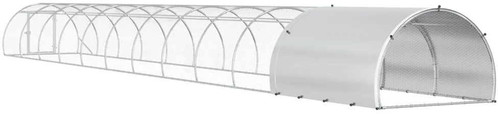 Vištų būdas Sidabrinė 1200 x 150 x 100 cm Galvanizuotas plienas