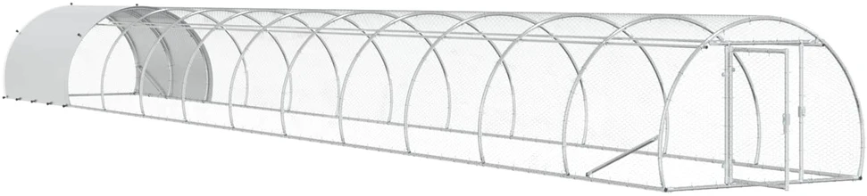 Vištų būdas Sidabrinė 1200 x 150 x 100 cm Galvanizuotas plienas