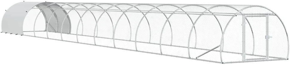 Vištų būdas Sidabrinė 1200 x 150 x 100 cm Galvanizuotas plienas