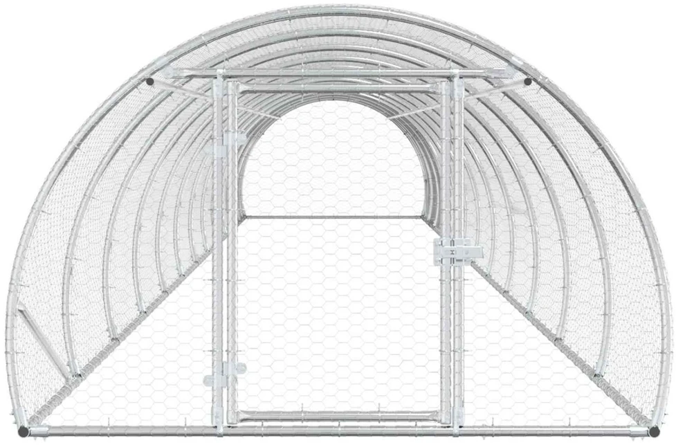 Vištų būdas Sidabrinė 1200 x 150 x 100 cm Galvanizuotas plienas