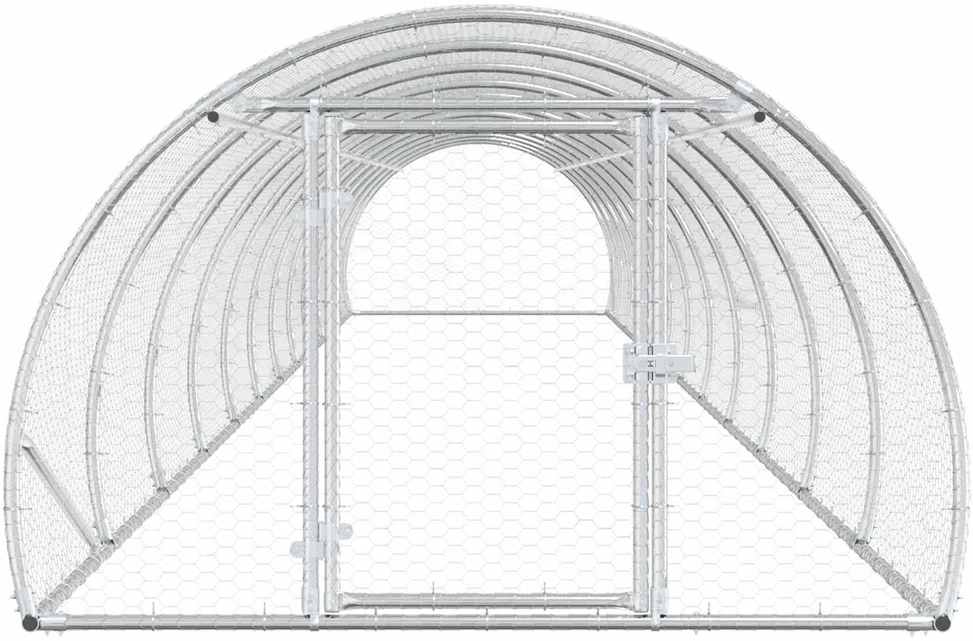 Vištų būdas Sidabrinė 1200 x 150 x 100 cm Galvanizuotas plienas