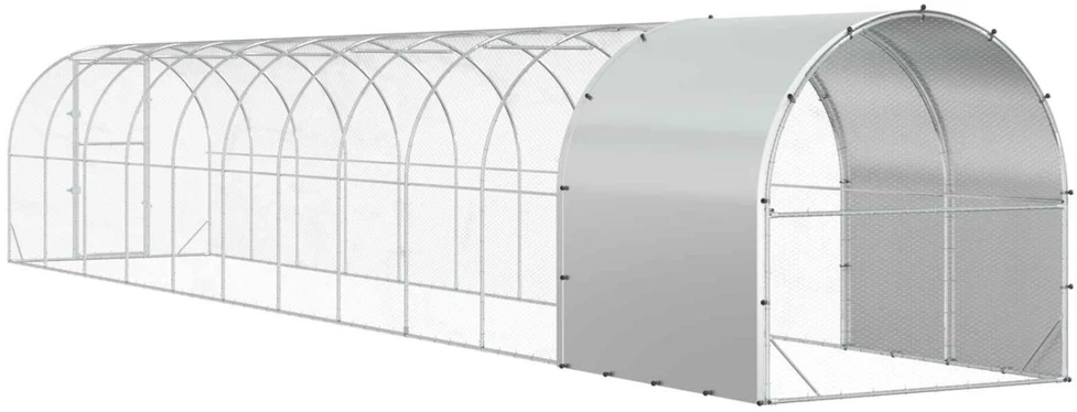 Vištų būdas Sidabrinė 1200 x 200 x 200 cm Galvanizuotas plienas