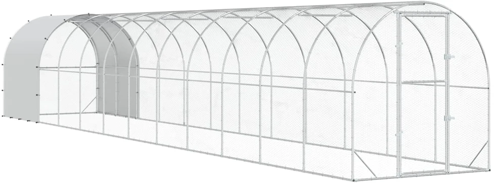 Vištų būdas Sidabrinė 1200 x 200 x 200 cm Galvanizuotas plienas