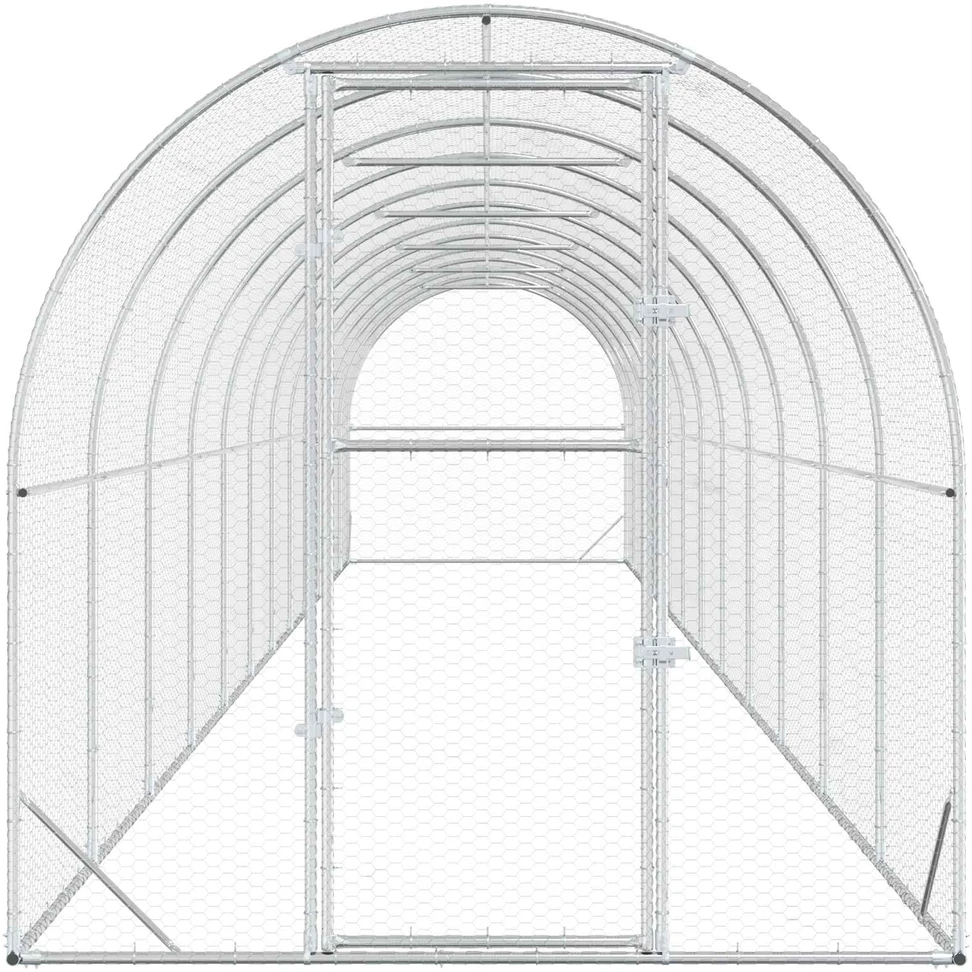 Vištų būdas Sidabrinė 1200 x 200 x 200 cm Galvanizuotas plienas