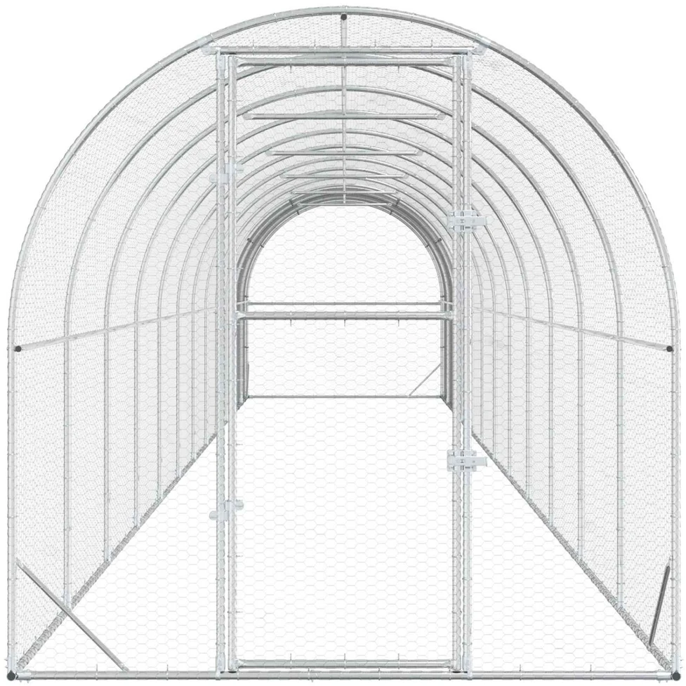 Vištų būdas Sidabrinė 1200 x 200 x 200 cm Galvanizuotas plienas