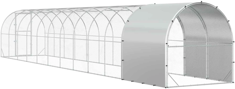Vištų būdas Sidabrinė 1200 x 200 x 200 cm Galvanizuotas plienas