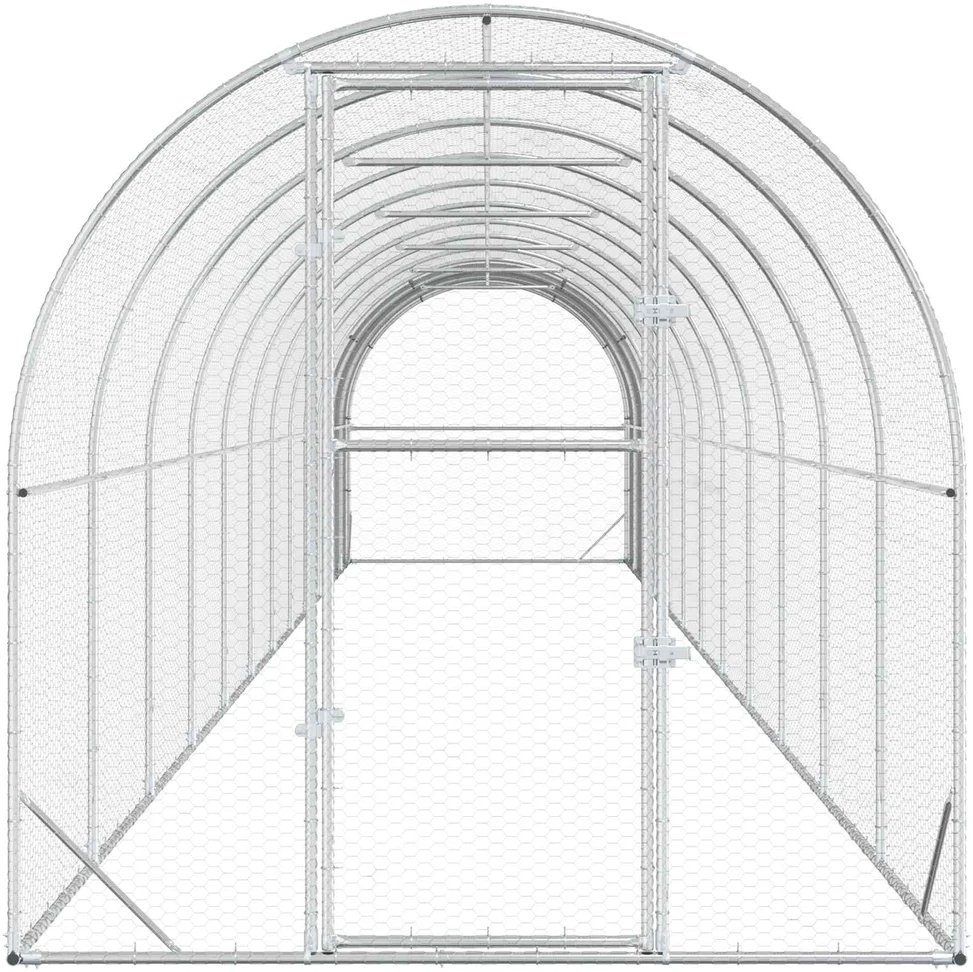 Vištų būdas Sidabrinė 1200 x 200 x 200 cm Galvanizuotas plienas