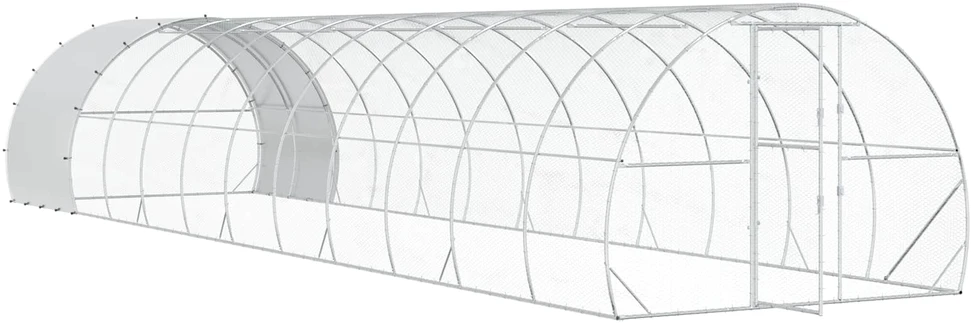 Vištų būdas Sidabrinė 1200 x 300 x 200 cm Galvanizuotas plienas