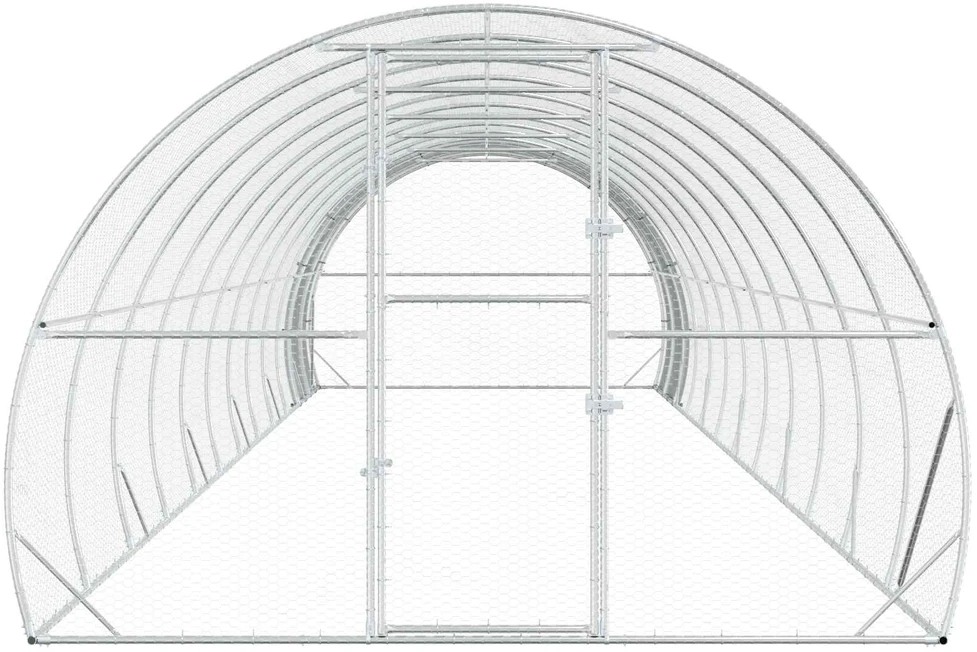 Vištų būdas Sidabrinė 1200 x 300 x 200 cm Galvanizuotas plienas