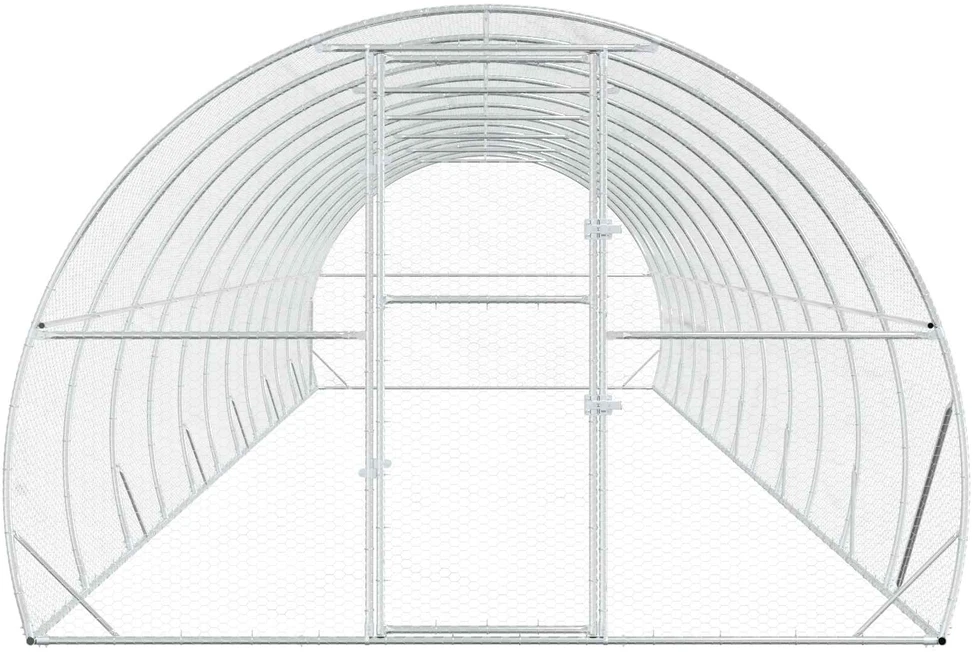 Vištų būdas Sidabrinė 1200 x 300 x 200 cm Galvanizuotas plienas