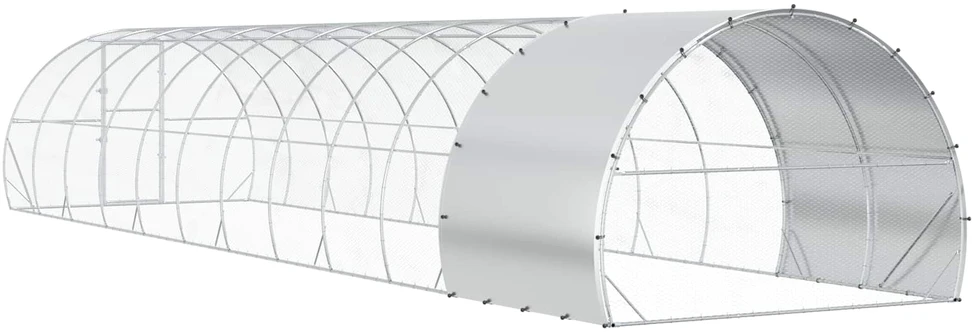 Vištų būdas Sidabrinė 1200 x 300 x 200 cm Galvanizuotas plienas