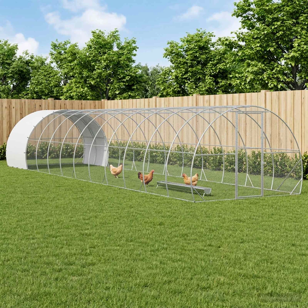 Vištų būdas Sidabrinė 1200 x 300 x 200 cm Galvanizuotas plienas