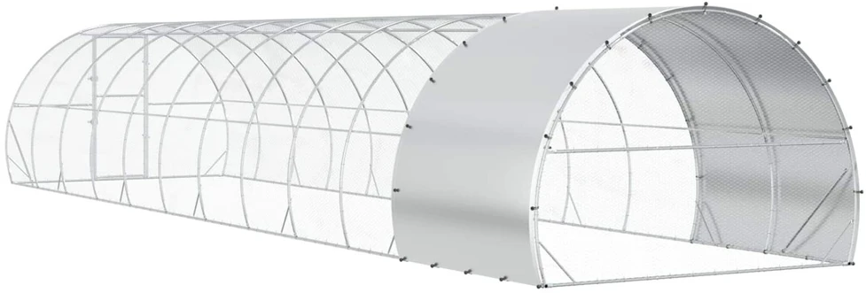 Vištų būdas Sidabrinė 1200 x 300 x 200 cm Galvanizuotas plienas