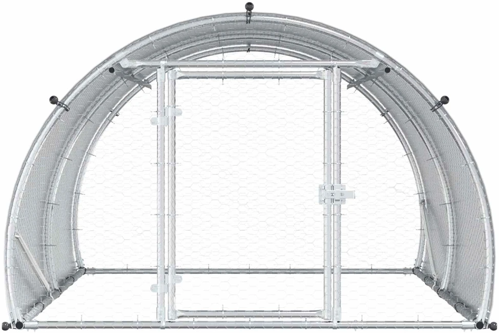 Vištų būdas Sidabrinė 200 x 150 x 100 cm Galvanizuotas plienas
