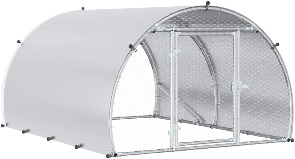 Vištų būdas Sidabrinė 200 x 150 x 100 cm Galvanizuotas plienas