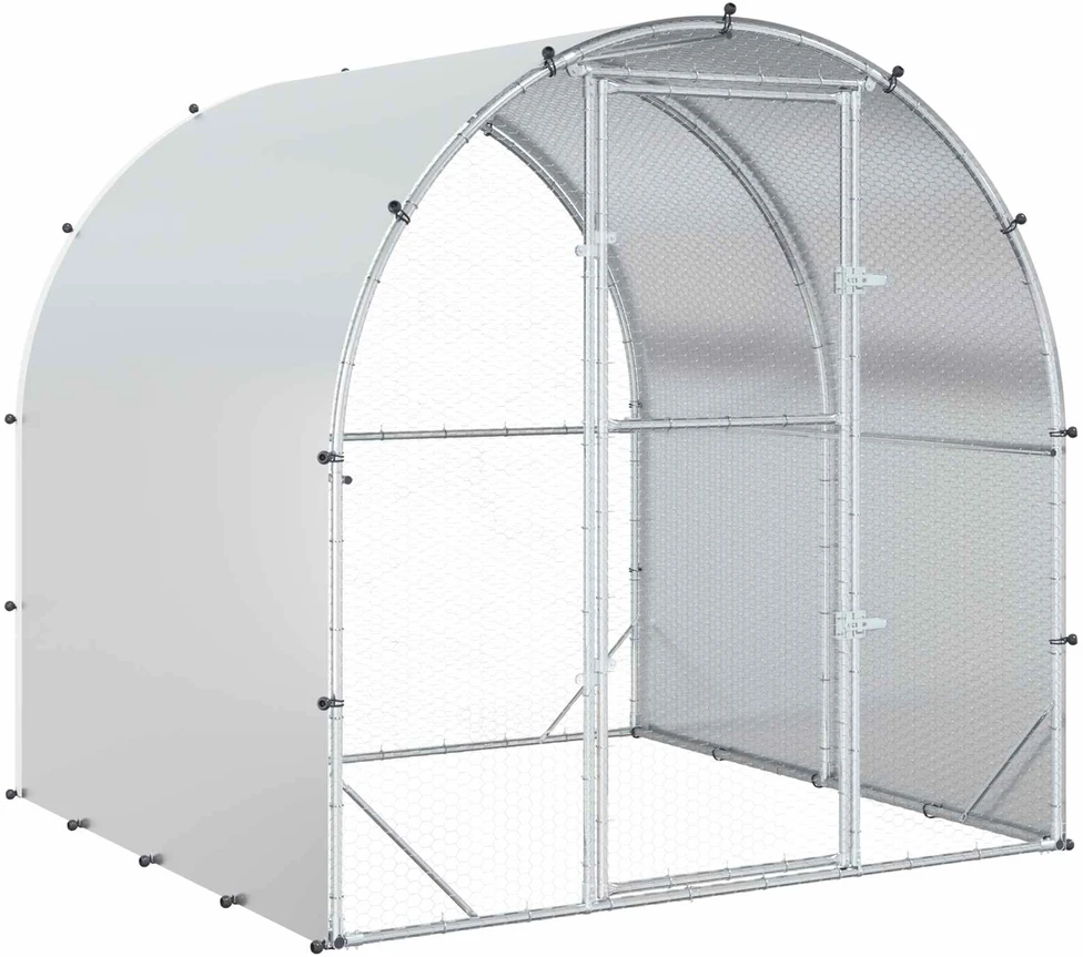 Vištų būdas Sidabrinė 200 x 200 x 200 cm Galvanizuotas plienas