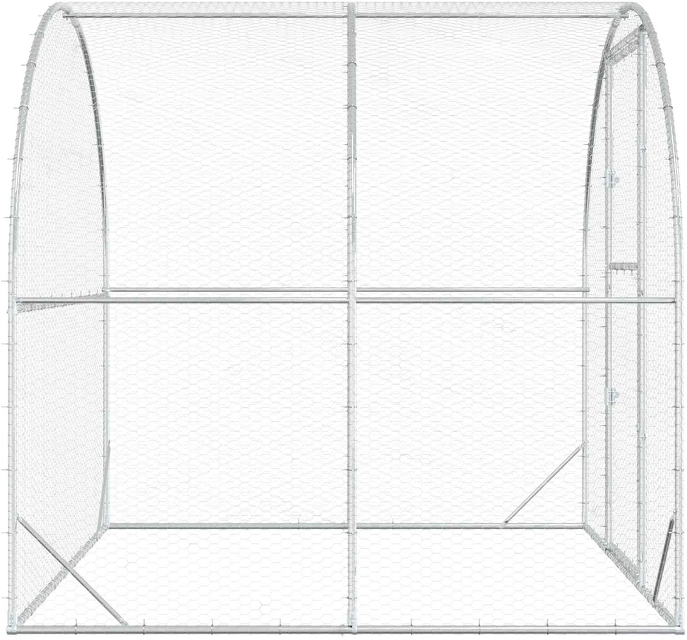 Vištų būdas Sidabrinė 200 x 200 x 200 cm Galvanizuotas plienas