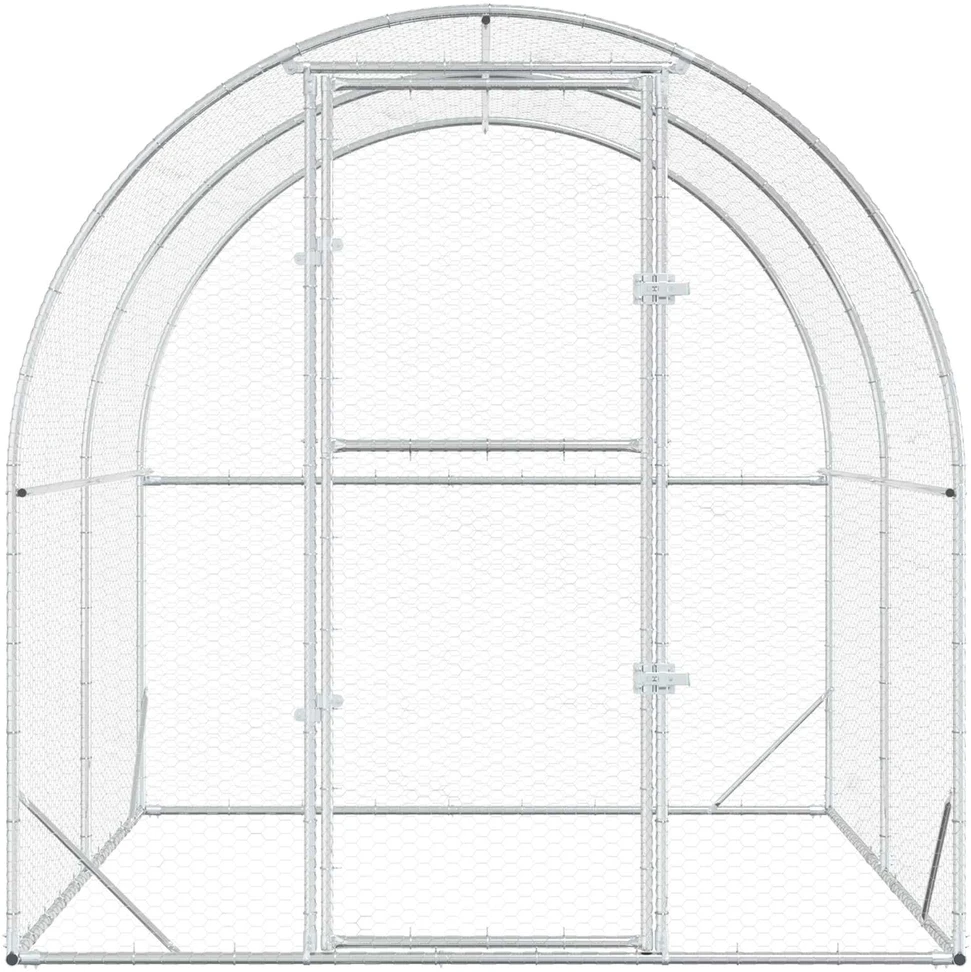 Vištų būdas Sidabrinė 200 x 200 x 200 cm Galvanizuotas plienas