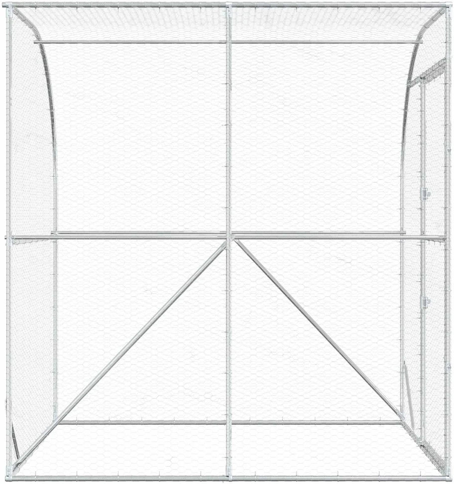 Vištų būdas Sidabrinė 200 x 200 x 215 cm Galvanizuotas plienas