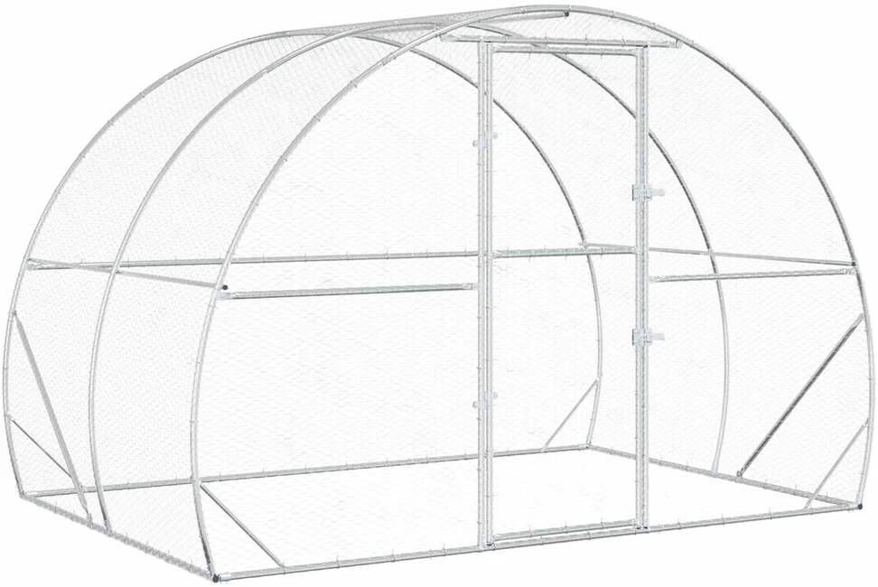 Vištų būdas Sidabrinė 200 x 300 x 200 cm Galvanizuotas plienas