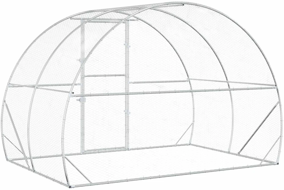 Vištų būdas Sidabrinė 200 x 300 x 200 cm Galvanizuotas plienas