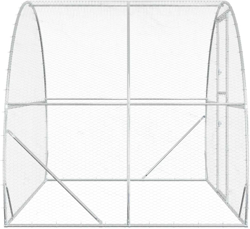 Vištų būdas Sidabrinė 200 x 300 x 200 cm Galvanizuotas plienas