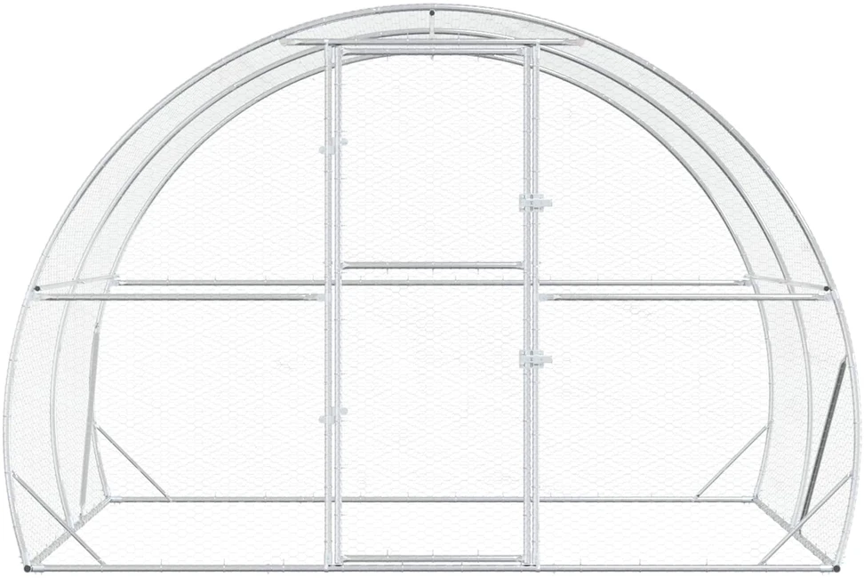 Vištų būdas Sidabrinė 200 x 300 x 200 cm Galvanizuotas plienas