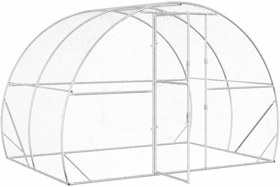 Vištų būdas Sidabrinė 200 x 300 x 200 cm Galvanizuotas plienas